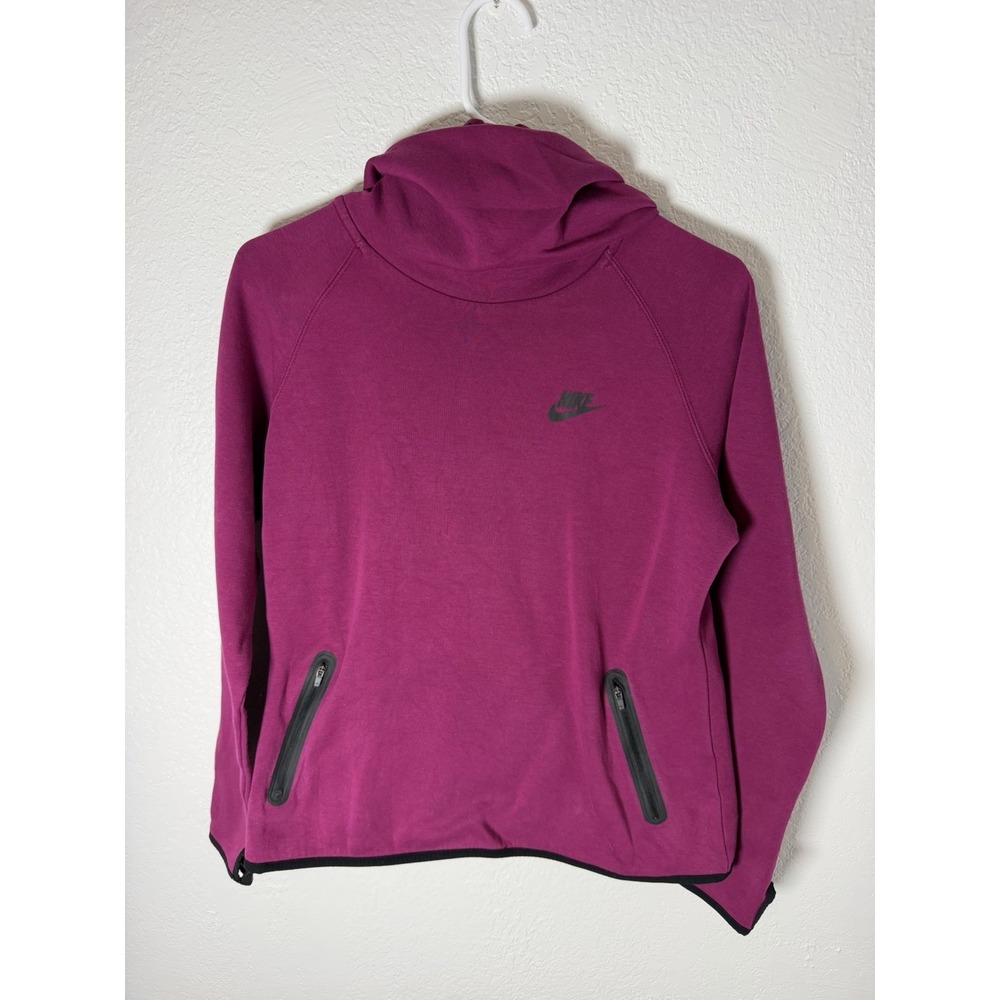 Women's Nike Tech Fleece Full Zip Hoodie Magenta Size Large